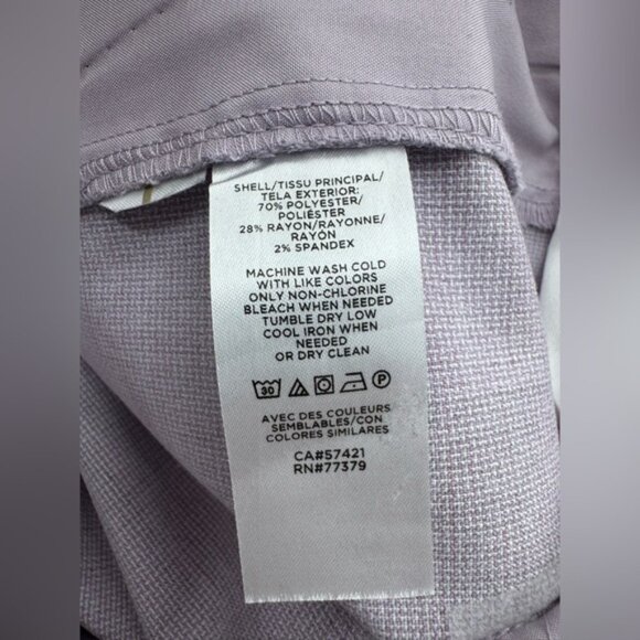 Ann Taylor Women’s 0 Ankle Pants Trouser Lavender Purple Mid Rise - Picture 7 of 7